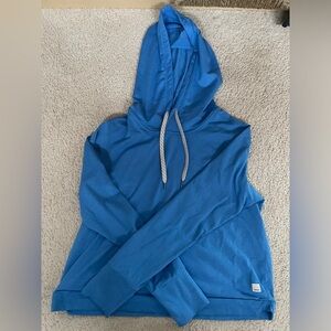 Vuori Hoodie Large Halo Essential Long Sleeve Pullover Hoodie Blue Adult Casual